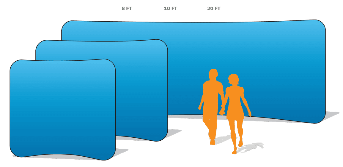 tension stretch curved walls
