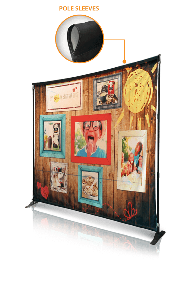 tradeshow drape with Pole sleeve