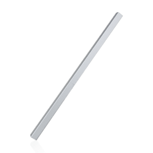 A sleek, silver V4 Lite Canopy Frame Lower Peak Pole - Part #3 with a smooth surface, positioned at a diagonal angle against a plain white background.