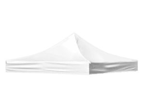 A 10'x10' Top Only canopy tent with a peaked roof and banner sleeve, shown against a transparent background.