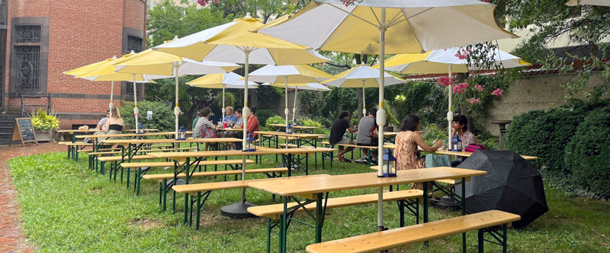 Cafe and restaurant umbrellas